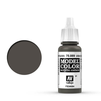 Vallejo - Vallejo 70889 Model Colour USA Olive Drab 17 ml Acrylic Paint