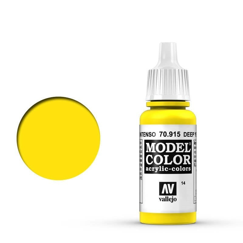 Vallejo - Vallejo 70915 Model Colour Deep Yellow 17 ml Acrylic Paint