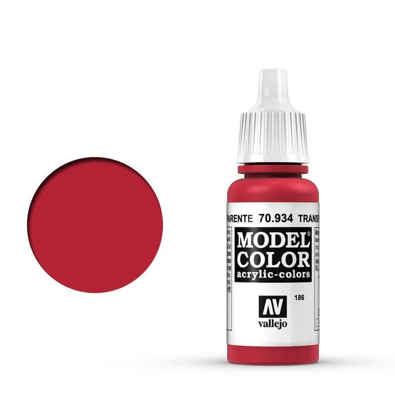 Vallejo - Vallejo 70934 Model Colour Transparent Red 17 ml Acrylic Paint