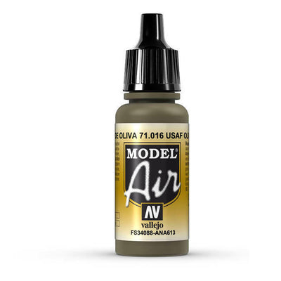 Vallejo - Vallejo 71016 Model Air USAF Olive Drab 17 ml Acrylic Airbrush Paint
