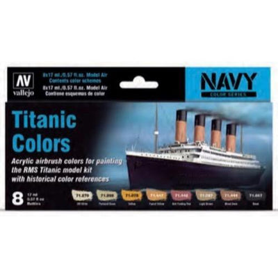 71646 Model Air Titanic Colours Acrylic 8 Colour Paint Set