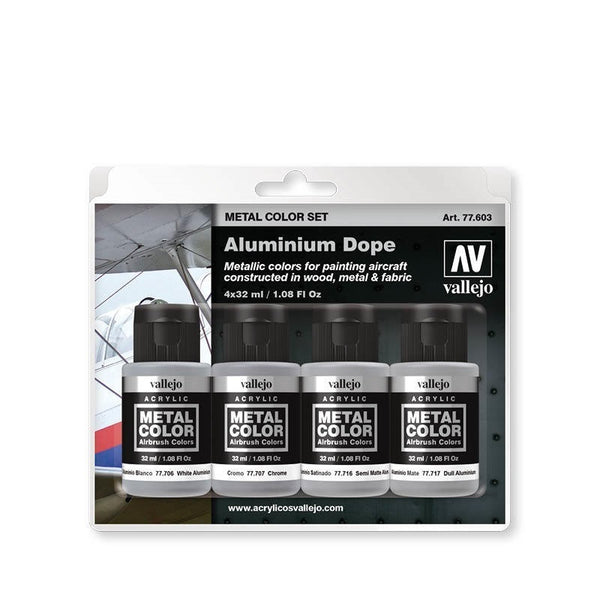 image1_77603 Metal Colour Aluminium Dope 4 Colour Acrylic Paint Set