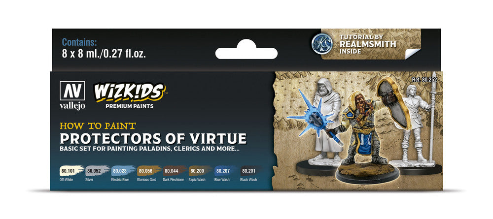 80252 Wizkids Premium set Protectors of Virtue Acrylic Paint Set 8 Colour Set