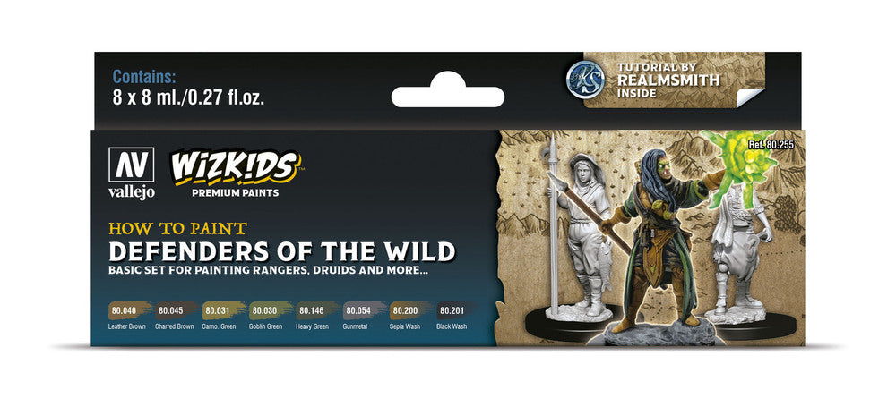 80255 Wizkids Premium set Defenders of the Wild Acrylic Paint Set 8 Colour Set