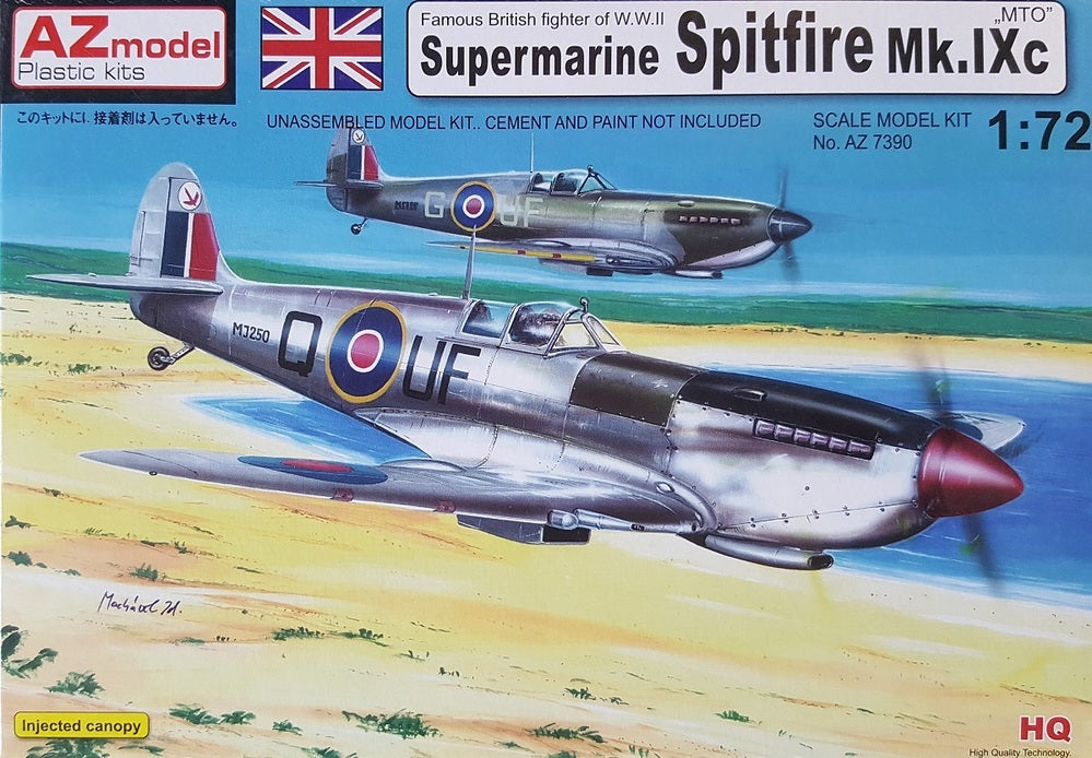 AZ7390 1/72 Spitfire Mk.IXC MTO Plastic Model Kit