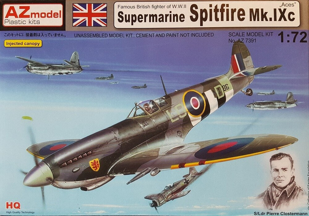 AZ7391 1/72 Spitfire Mk.IXC Aces Plastic Model Kit