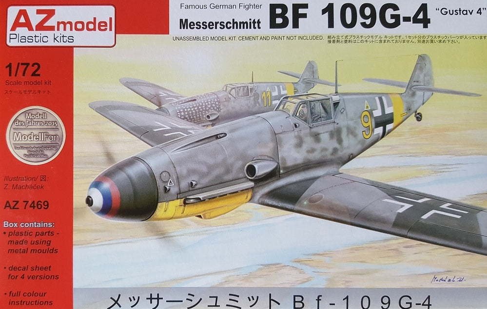AZ7469 1/72 Bf 109G4 Gustav 4 Plastic Model Kit