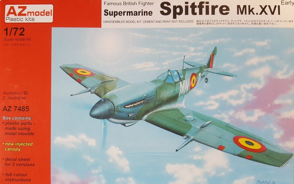 AZ7485 1/72 Spitfire Mk.XVIe Early Plastic Model Kit