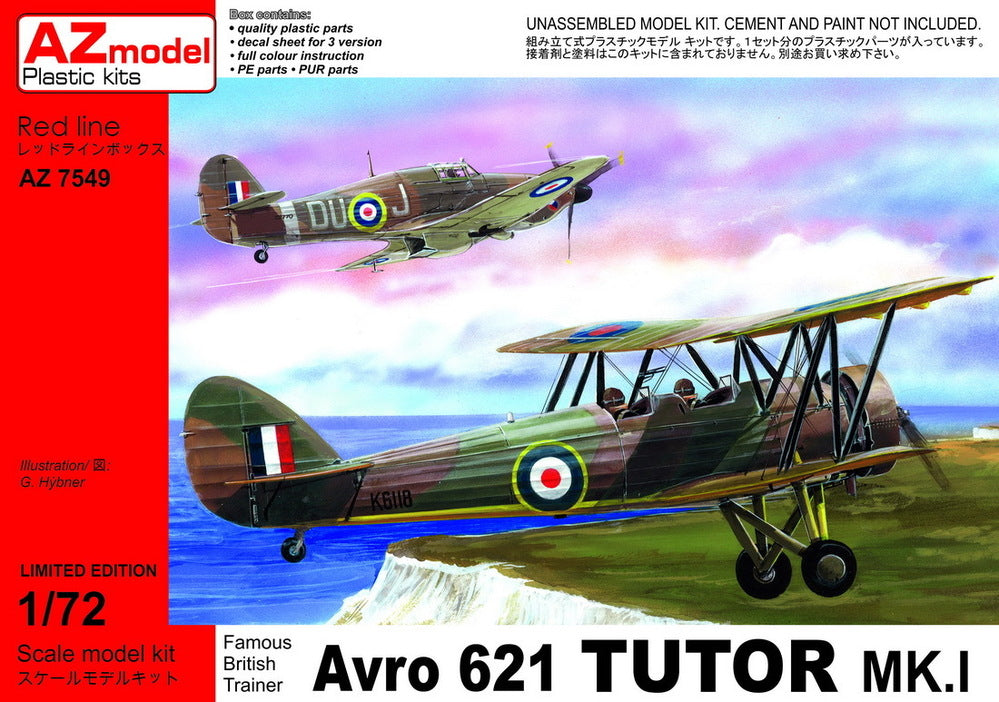 AZ7549 1/72 Avro Tutor Mk.I Plastic Model Kit