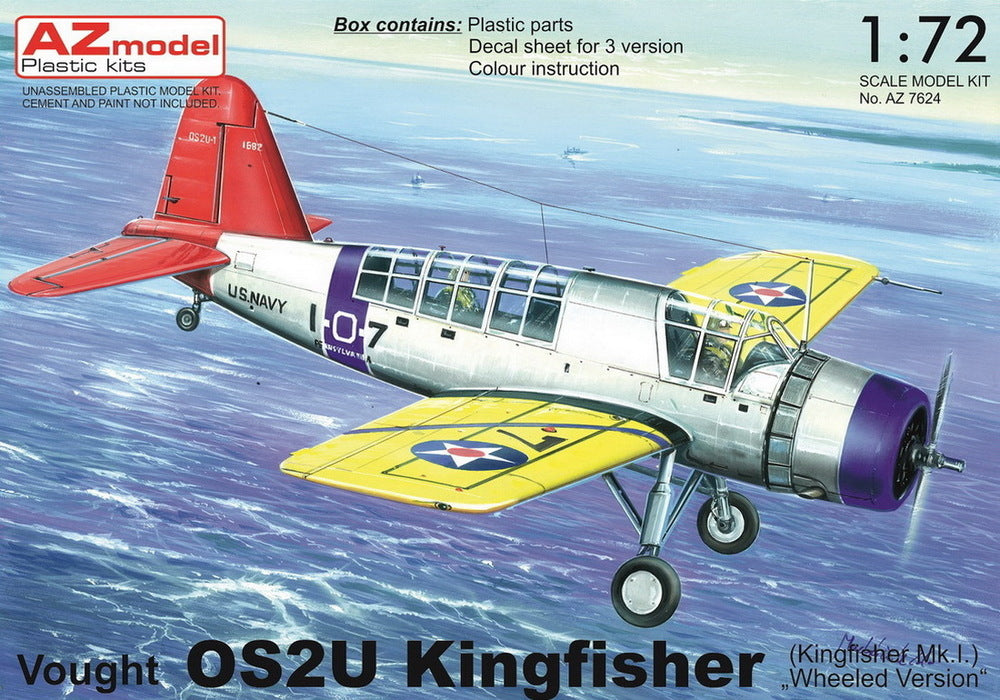 AZ7624 1/72 Kingfisher Wheeled version Plastic Model Kit