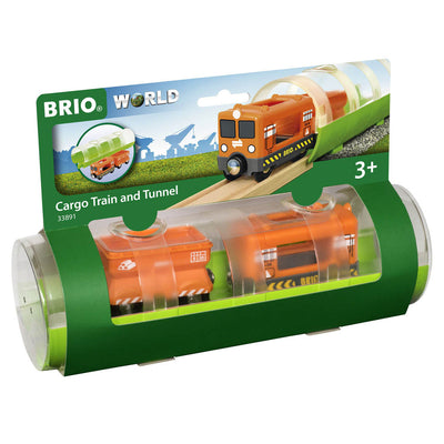 Cargo Train and Tunnel 3 pcs