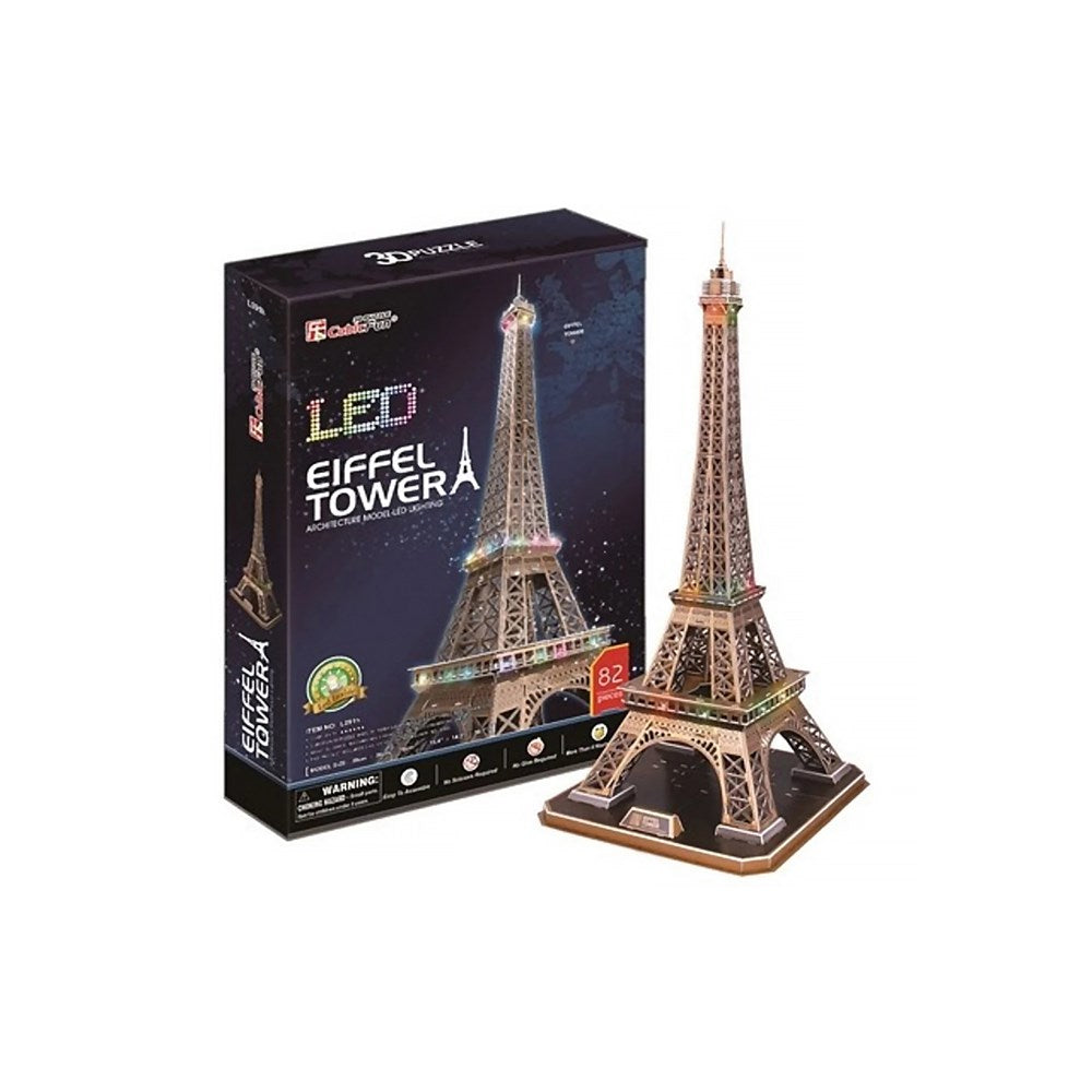 85pc 3D Puzzle Eiffel Tower w/ LED Lights