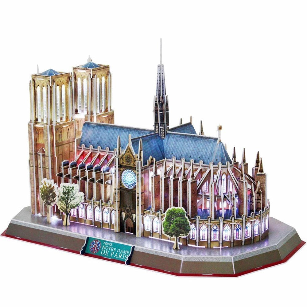 149pc 3D Puzzle Notre Dame de Paris w/ LED Lights