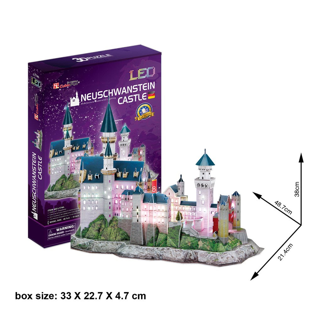 128pc Neuschwantstein Castle 3D LED