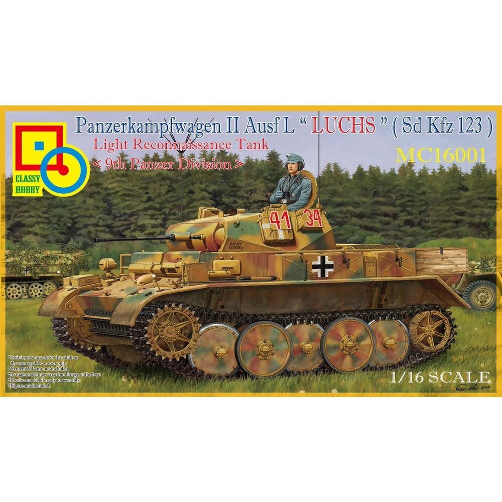 16001 1/16 Panzerkampfwagen II Ausf.L   Luchs   Sdkfz.123 Light Recon Tank 9th Panzer Div