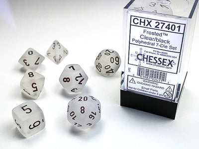 Frosted Clear/Black 7Die Set