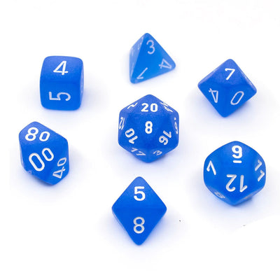 Frosted Blue/White 7Die Set