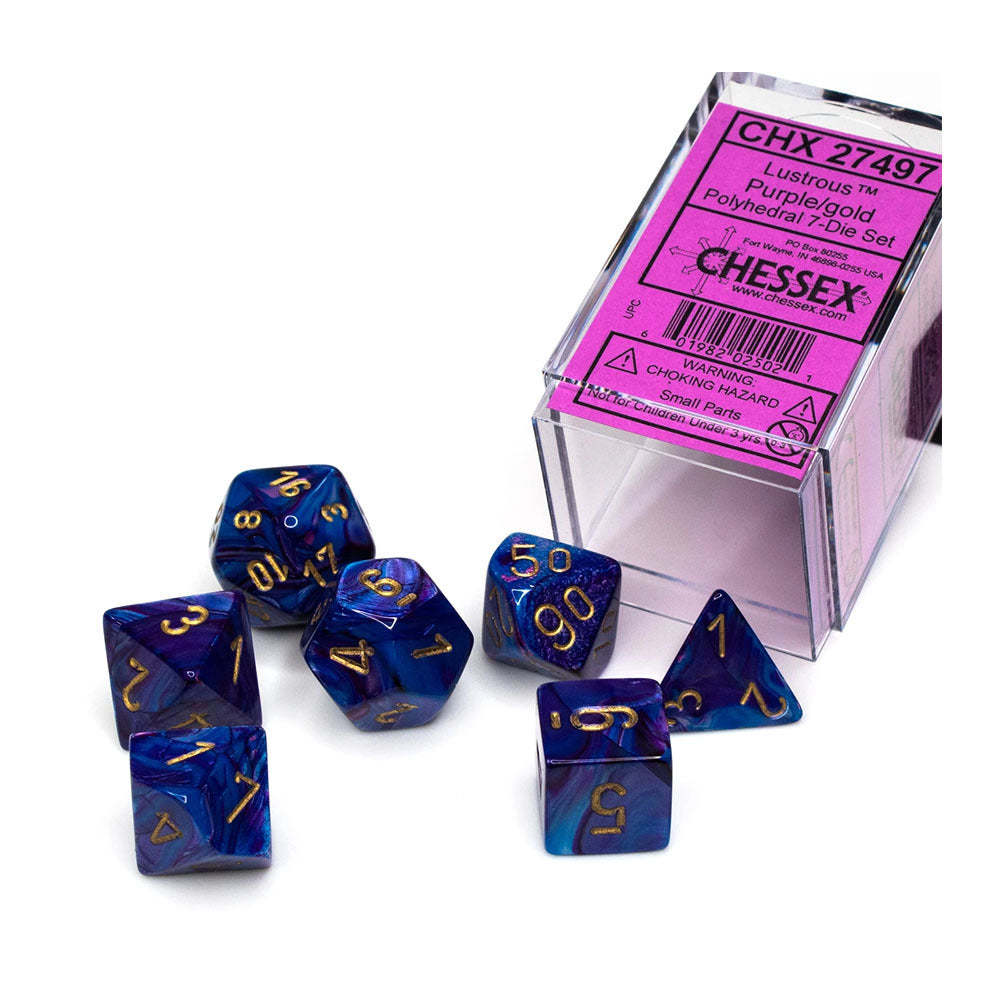 Chessex - Lustrous Purple/Gold 7-Die Set