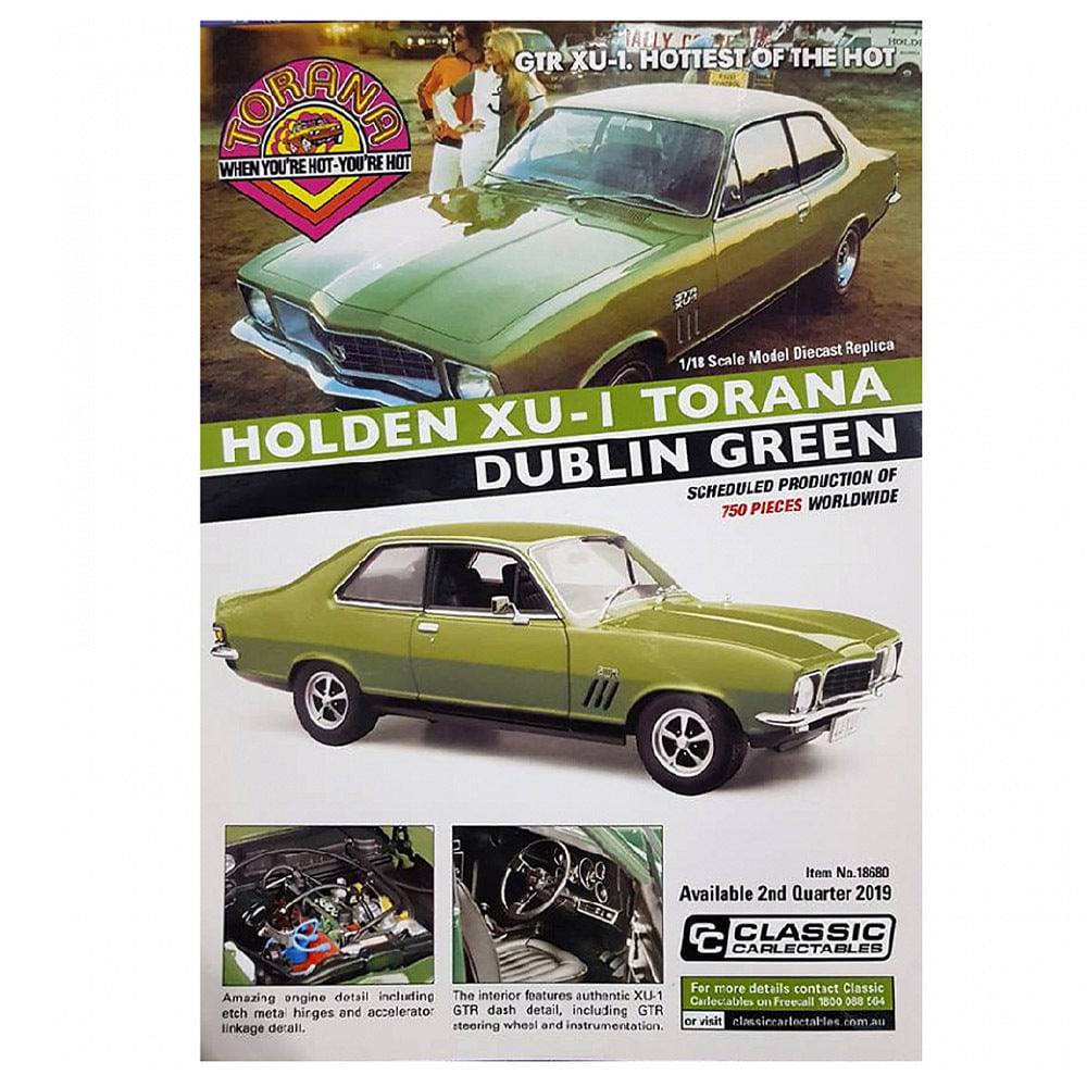Classic Carlectables - 1/18 Holden XU-1 Torana - Dublin Green
