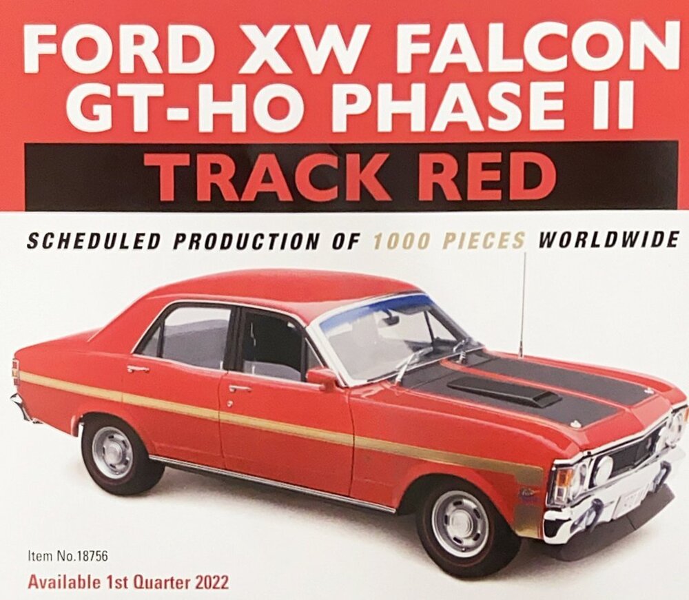 18756 1/18 Ford XY Falcon GTHO Phase II   Track Red
