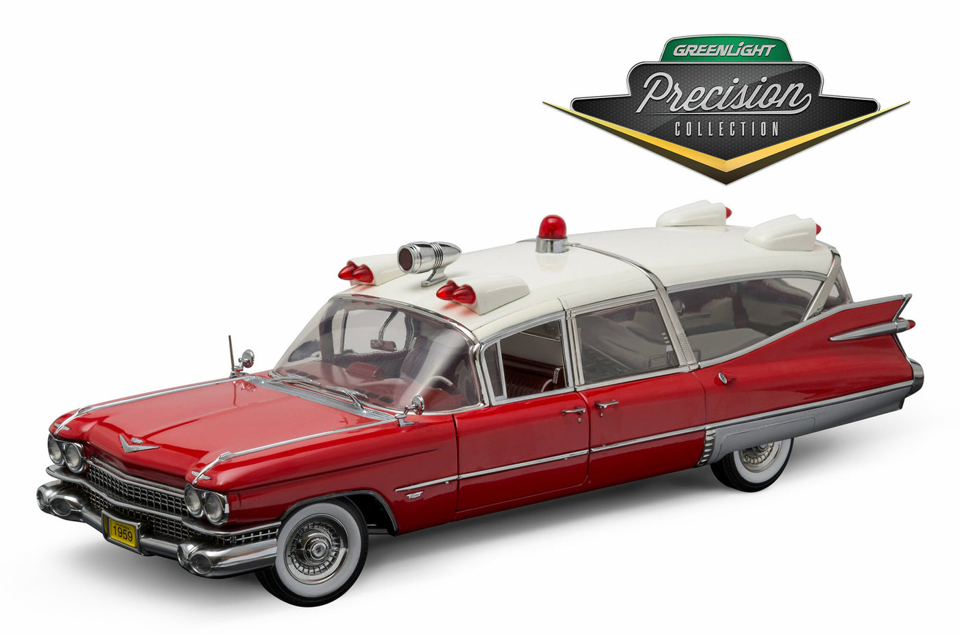1/18 Cadillac Ambulance Red/Wht 1959