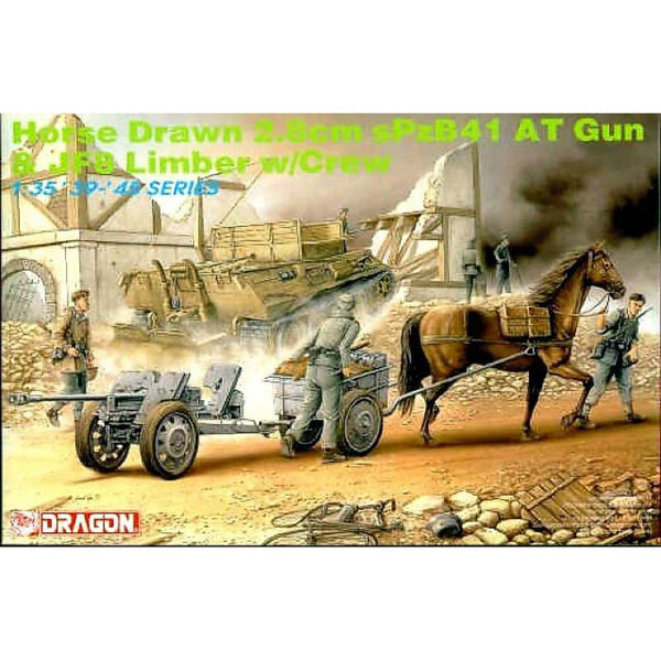 1/35 Horse Drawn 2.8cm SPZB41 AT Gun & JF8 Limber with Crew