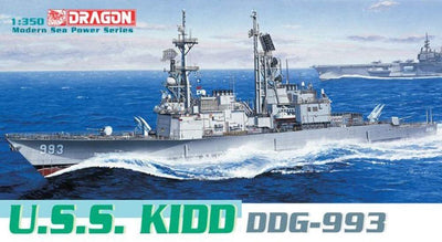 1014 1/350 U.S.S. Kidd DDG993 Plastic Model Kit