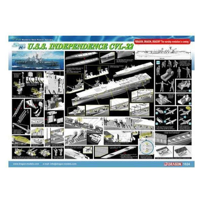 1024 1/350 U.S.S. Independence CVL22 Plastic Model Kit