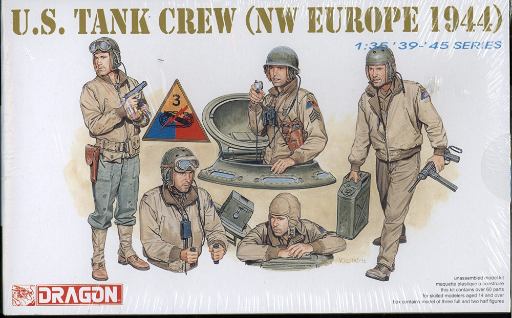 Dragon - Dragon 6054 1/35 U.S. Tank Crew (NW Europe 1944) Plastic Model Kit
