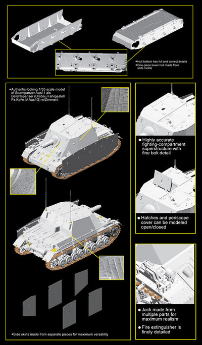 6819 1/35 Sturmpanzer Ausf.l als Befehlspanzer w/Zimmerit