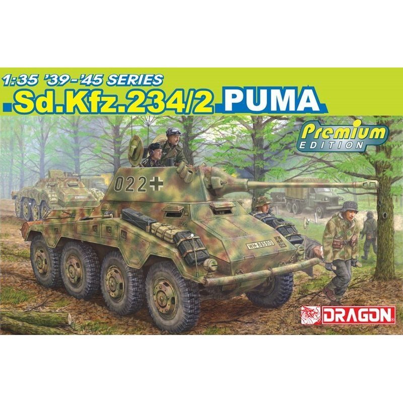 6943 1/35 Sd.Kfz.234/2 Puma Premium Plastic Model Kit