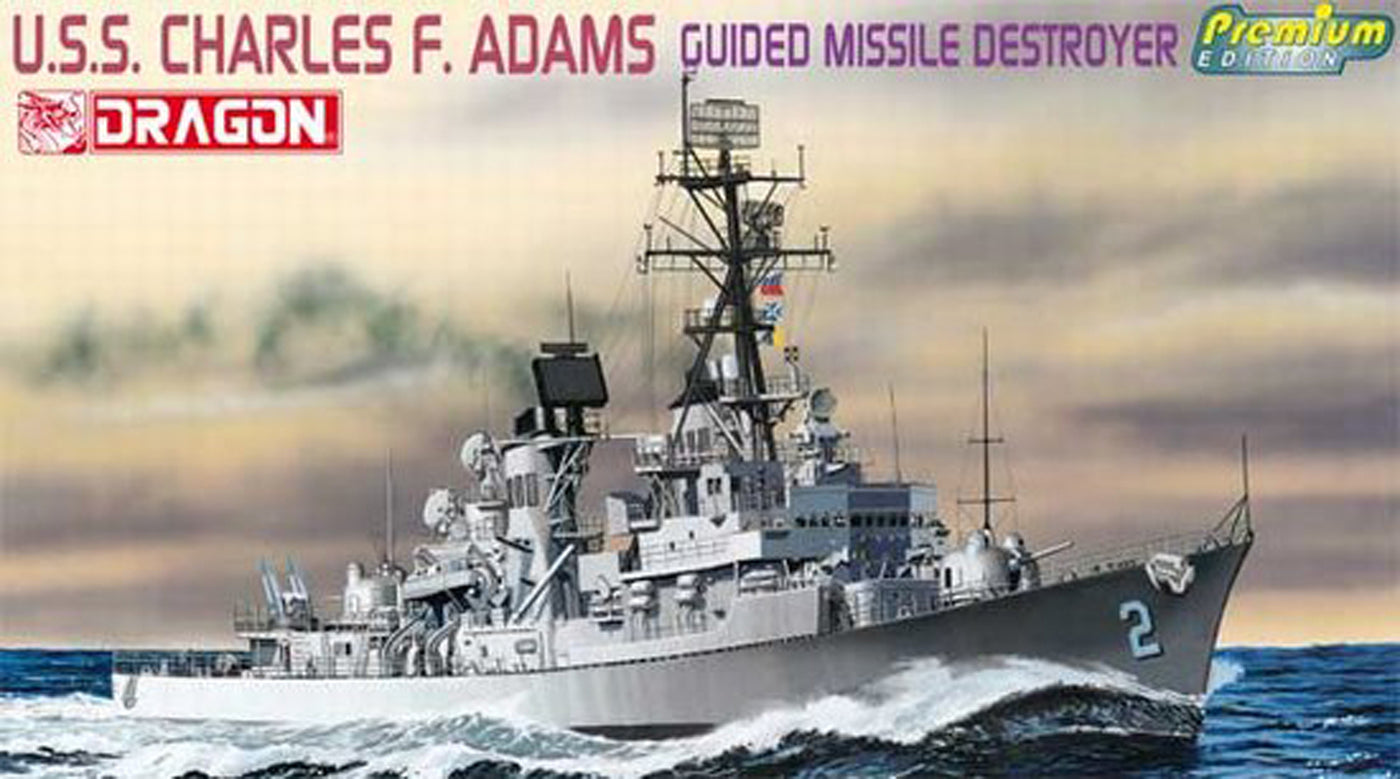 Dragon - Dragon 7059 1/700 USS Charles F. Adams Guided Missle Destroyer w/ Australian Decals (Premium Edition)