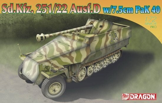 7351 1/72 Sd.Kfz.251/22 Ausf.D w/7.5cm PaK 40 Plastic Model Kit