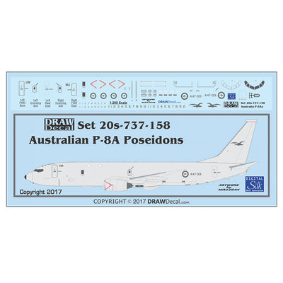 RAAF 1200 P8A Poseidon Decals