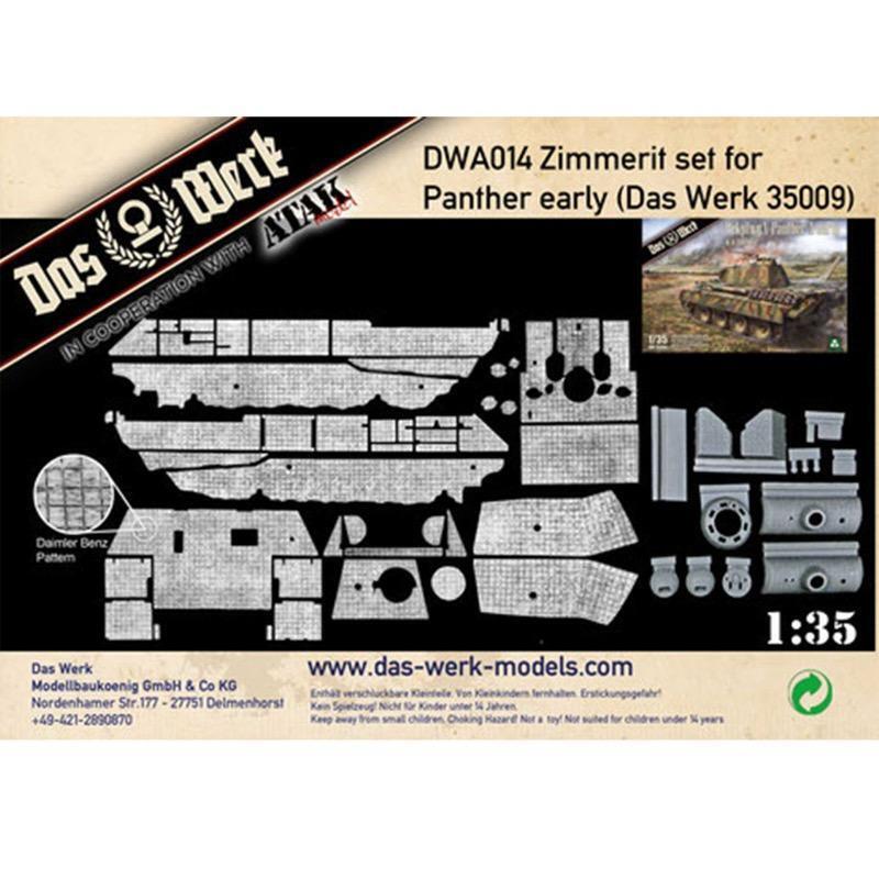 A014 1/35 Zimmerit Set f r Panther early DB pattern Plastic Model Kit
