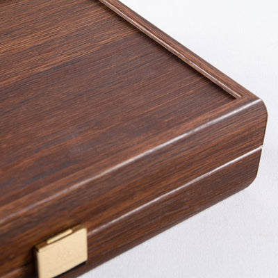 Dominoes 52x27x1cm in Dark Brown  wooden case 24x17cm