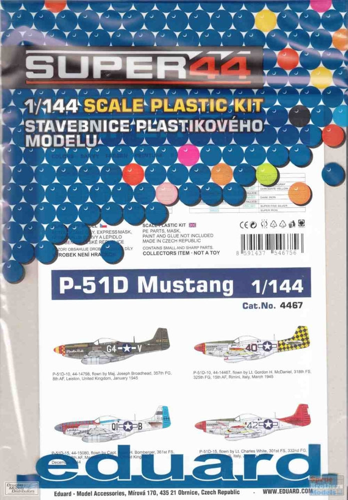 4467 1/144 P51D Mustang Super44 Plastic Model Kit