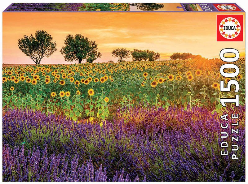 1500pc Field of Sunflowers And Lavender