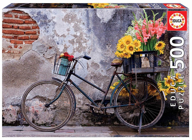 500pc Bicycle with Flowers