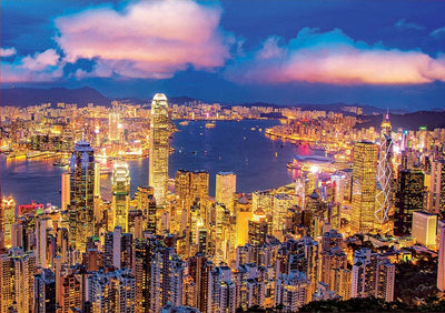 1000pc Hong Kong Skyline Neon