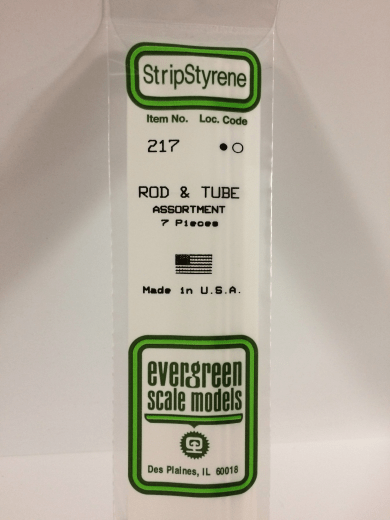 Evergreen - Evergreen 217 White Polystyrene Rod & Tube 14" Assortment / 36cm