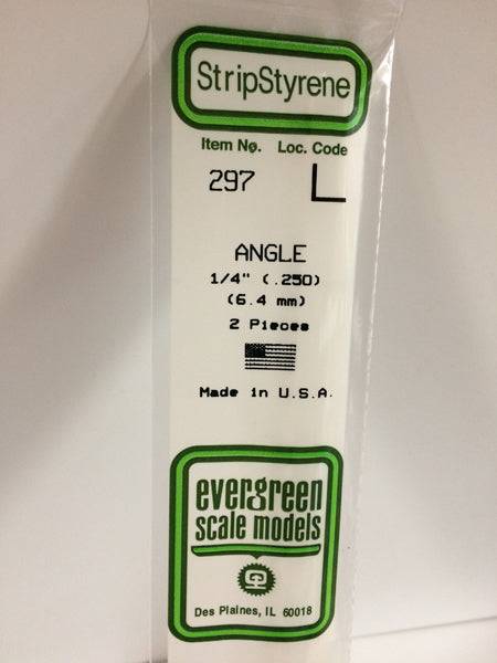 Evergreen - Evergreen 297 White Polystyrene Angle 0.250 x 14" / 6.4mm x 36cm