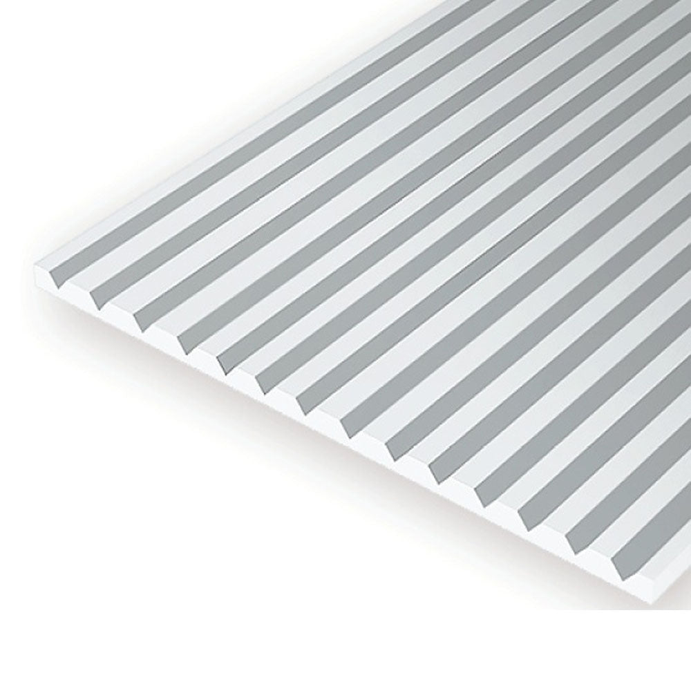 4100 White Polystyrene VGroove Siding Sheet 0.100 x 6 x 12   / 2.5mm x 15cm x 30cm