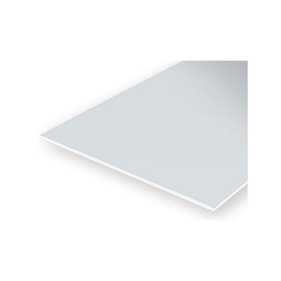 9030 White Polystyrene Sheet 0.030 x 6 x 12   / 0.76mm x 15cm x 30cm