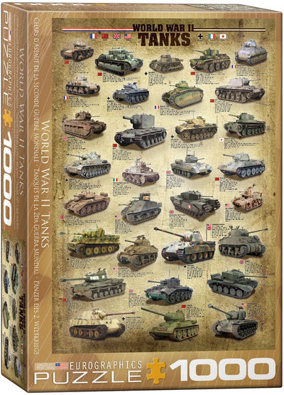 1000pc World War II Tanks