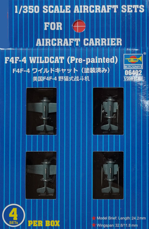 06402 1/350 F4F4 Wildcat PrePainted Plastic Model Kit