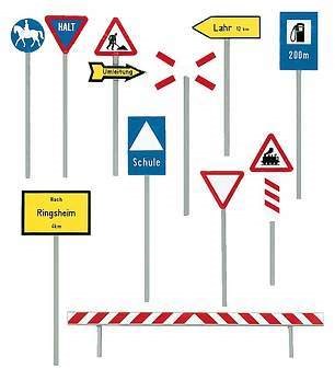 HO Traffic Signs 19481977 German