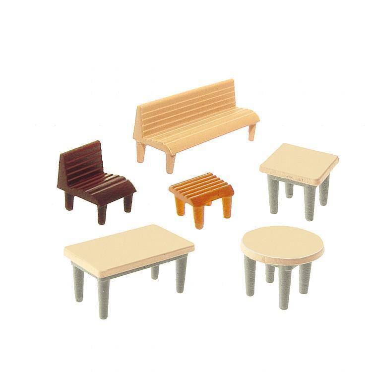 Faller - N Tables (7) Chairs (24) Benches (12)