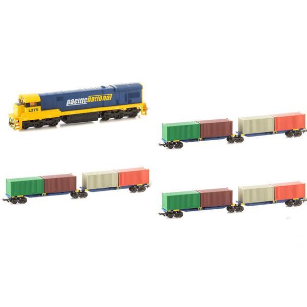HO Pacific National C30 Loco and 3 x Twin Container Wagons