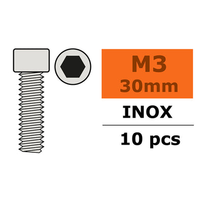 0200012 Hex Socket Head Screw  M3X30  Inox 10